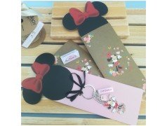 Porta chiave Minnie in metallo con busta