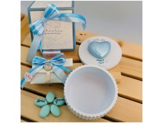 Collezione Claraluna Candela con Cuore azzurro