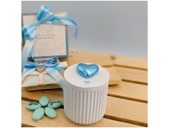 Collezione Claraluna Candela con Cuore azzurro