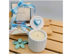 Collezione Claraluna Candela con Cuore azzurro