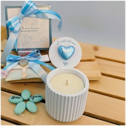 Collezione Claraluna Candela con Cuore azzurro